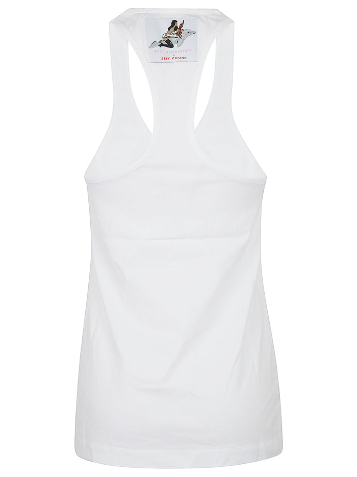 Jeff Koons Tank White Cotton Tops