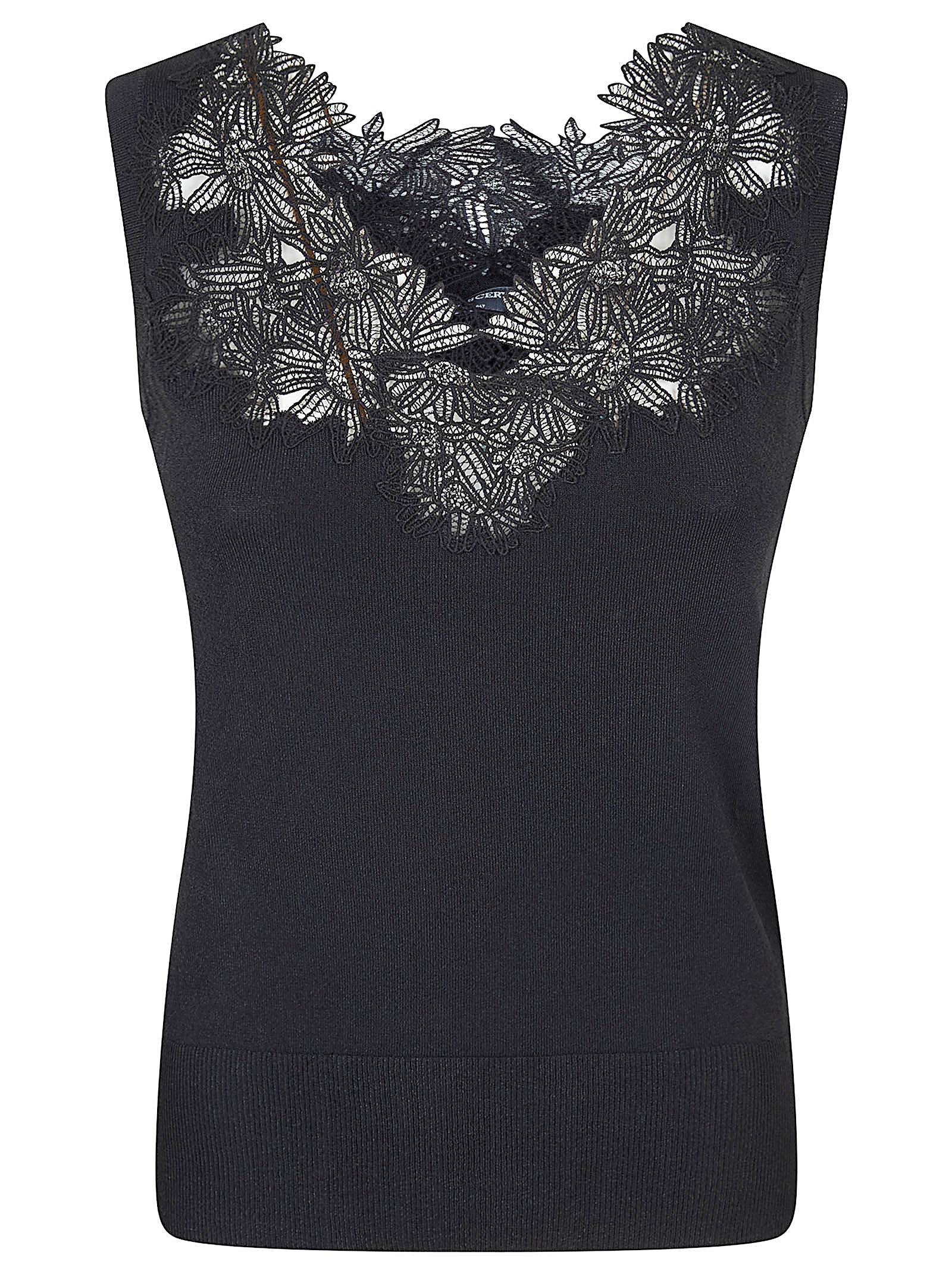 Knit Tanktop Black Vi Pl Top