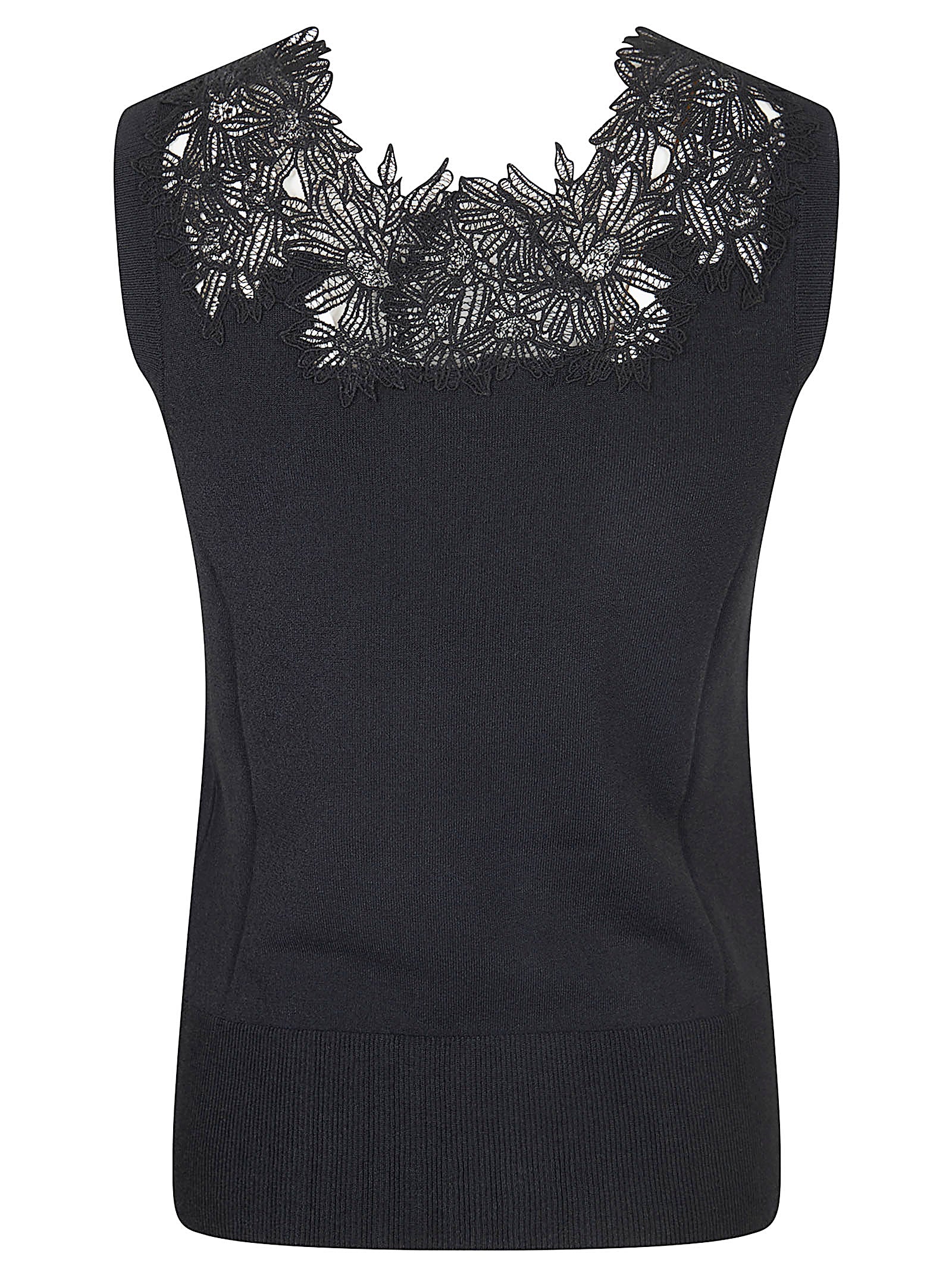 Knit Tanktop Black Vi Pl Top