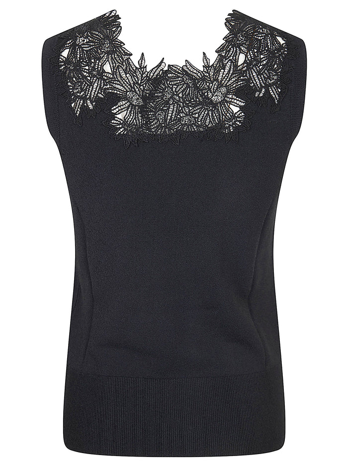 Knit Tanktop Black Vi Pl Top