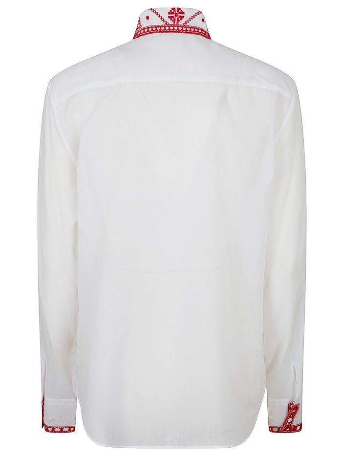 Shirt With Embroidery White Camicia