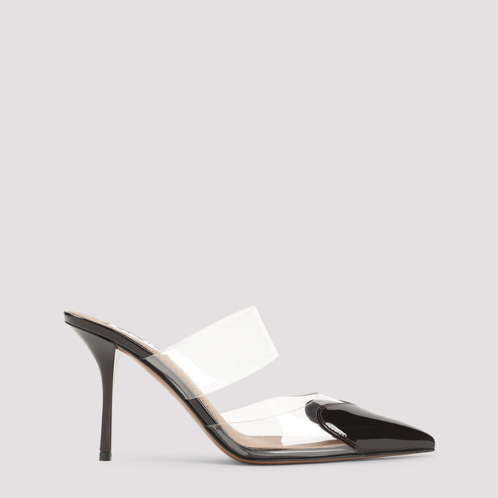 Coeur Mules Red Calf Leather Polyurethane