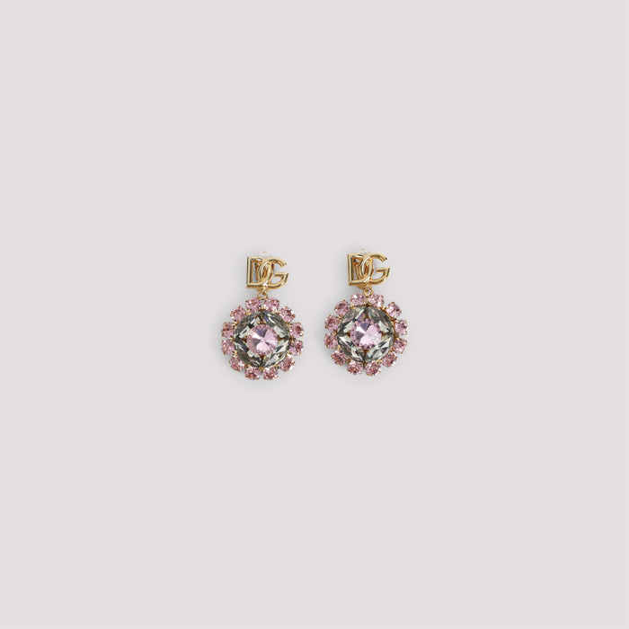 Brass Earrings Multicolour Glass Jewellery