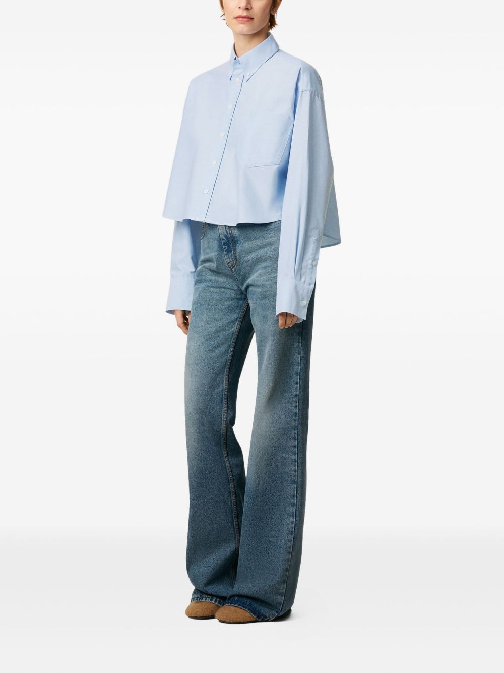 Ami Paris Shirts Clear Blue Cotton