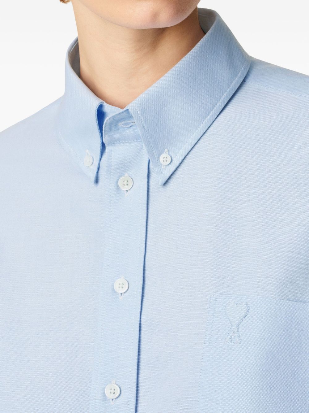 Ami Paris Shirts Clear Blue Cotton