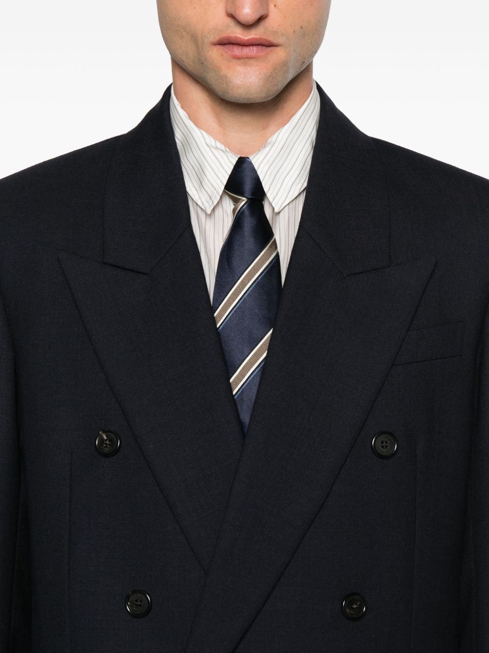 Saint Laurent Jackets Blue Outer: Virgin Wool
