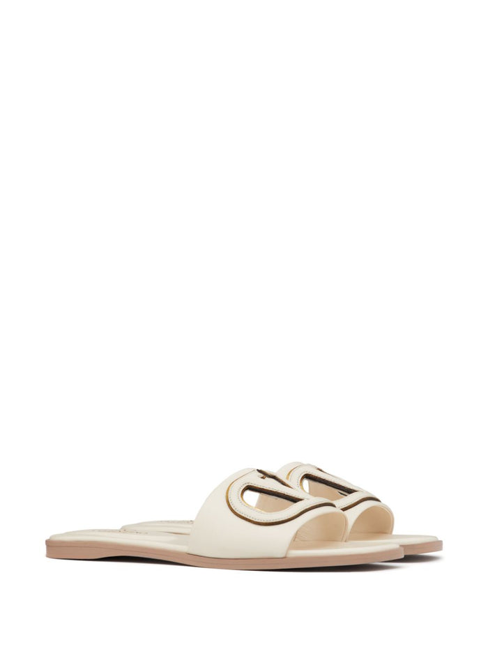 Valentino Garavani Sandals Ivory Calf Leather