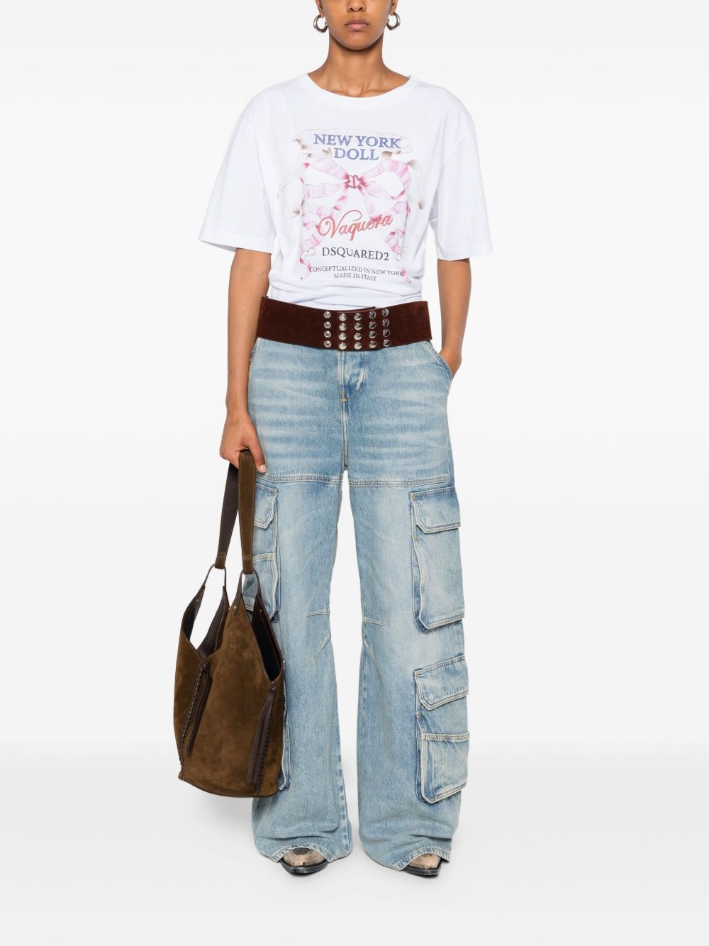 Dsquared2 T-Shirts And Polos White Natural (veg)->cotton100.0 %