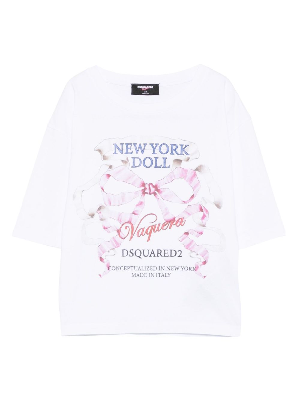Dsquared2 T-Shirts And Polos White Natural (veg)->cotton100.0 %