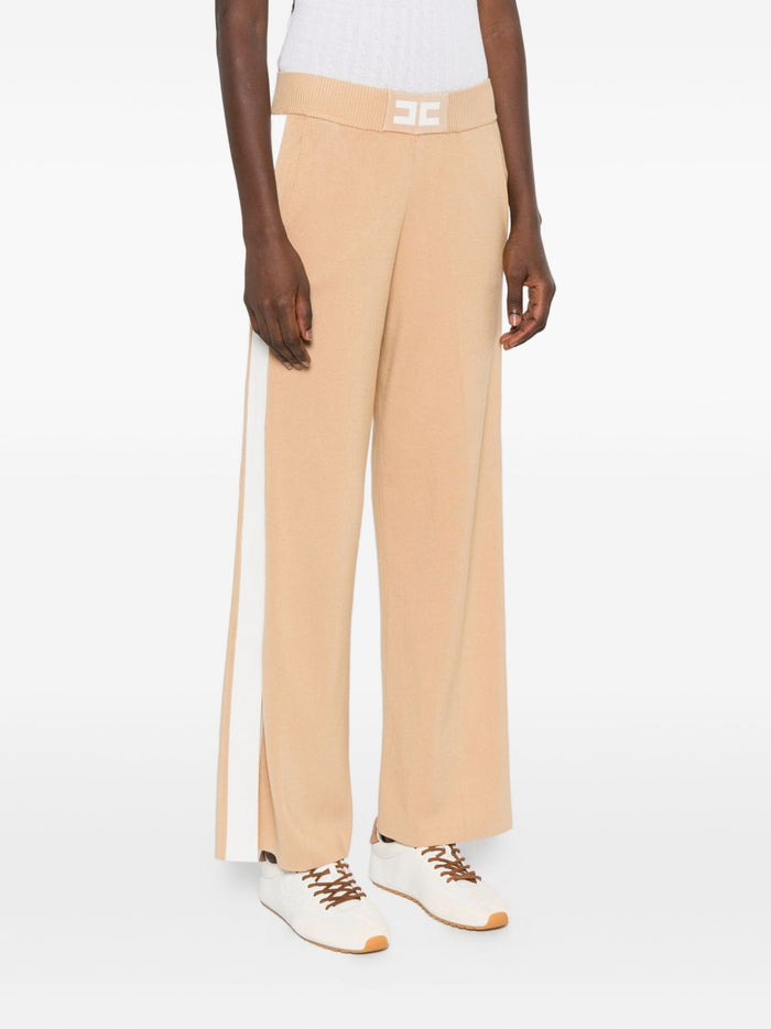 Elisabetta Franchi Trousers Beige Viscose