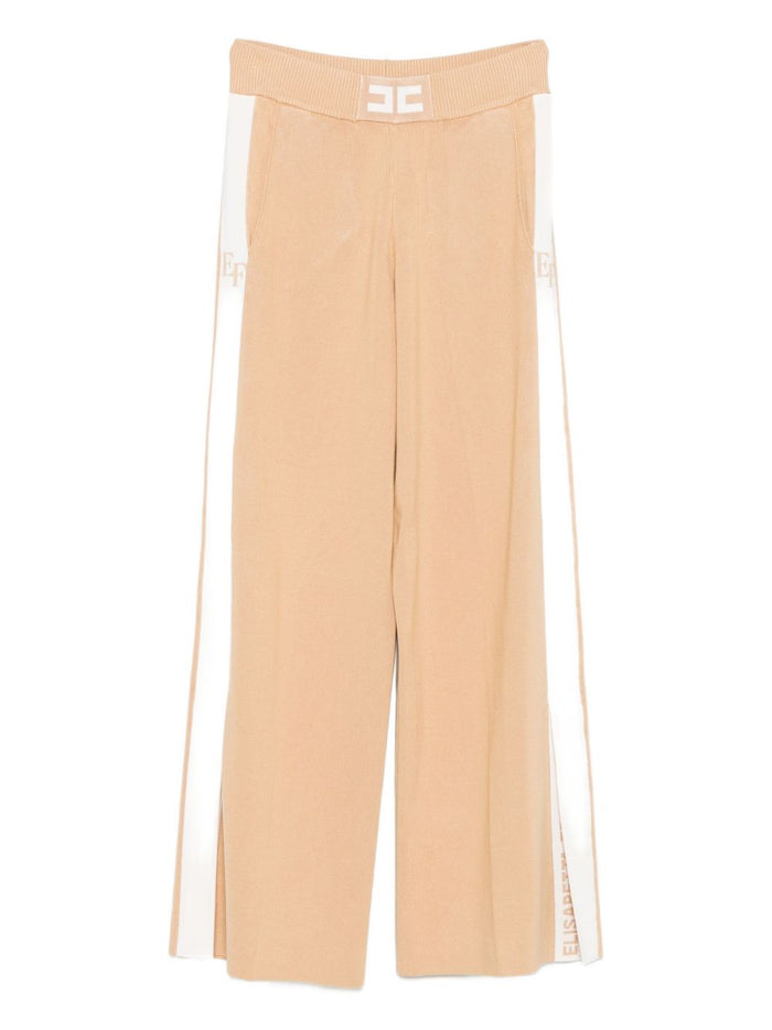 Elisabetta Franchi Trousers Beige Viscose