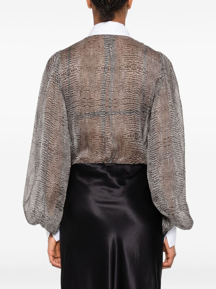 Elisabetta Franchi Top Black Silk