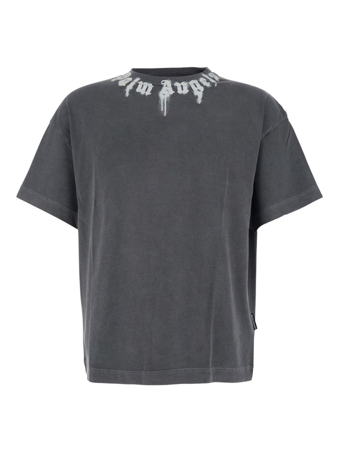 Palm Angels T-Shirts And Polos Grey Cotton