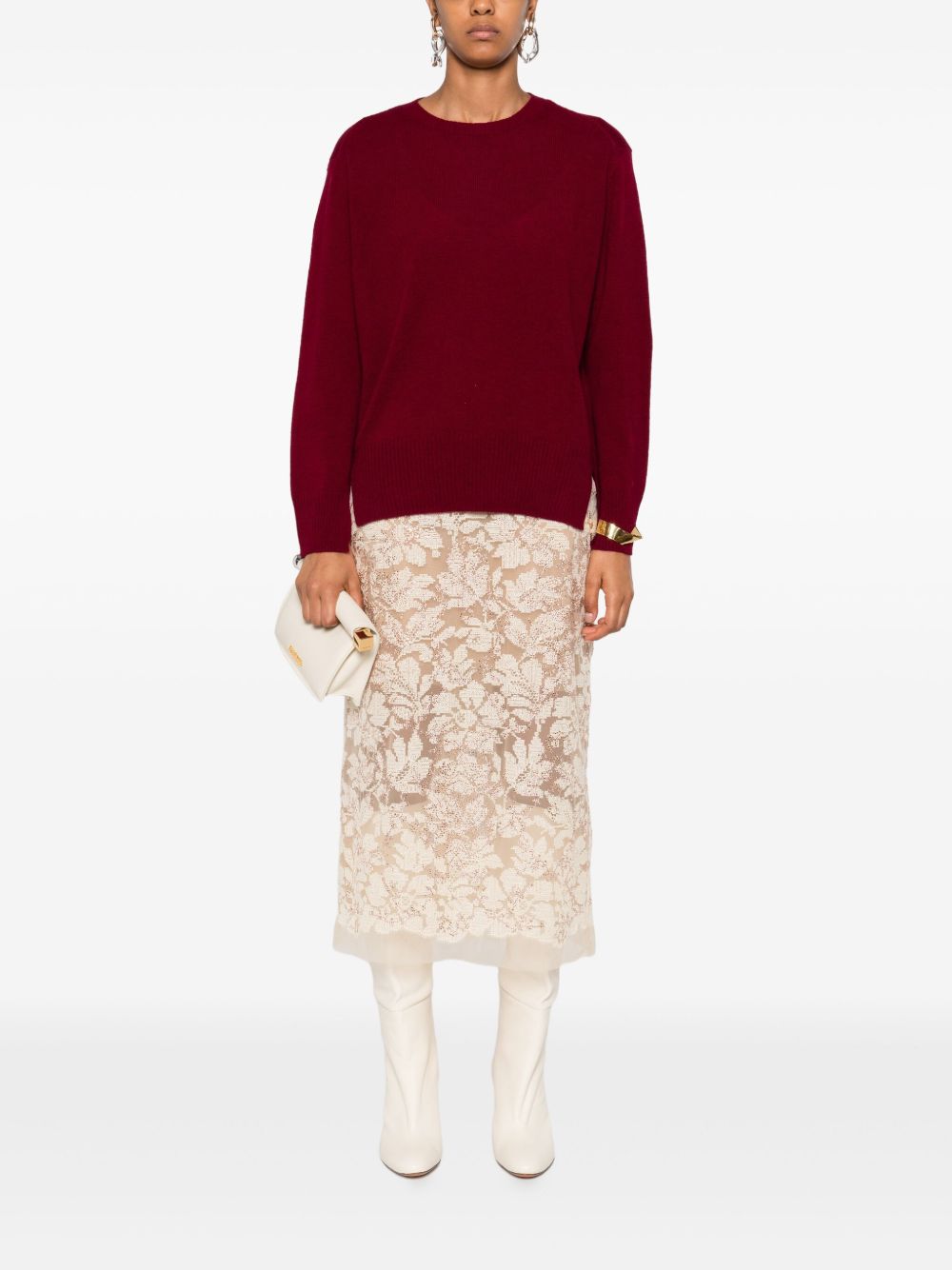 Beyou Sweaters Bordeaux Cashmere
