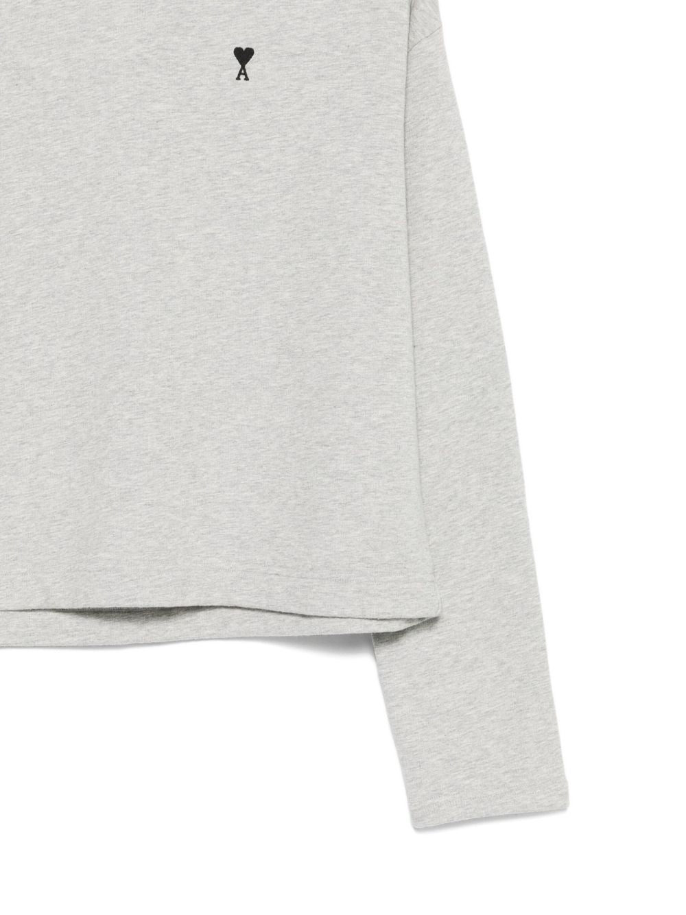 Ami Paris Sweaters Light Grey Cotton