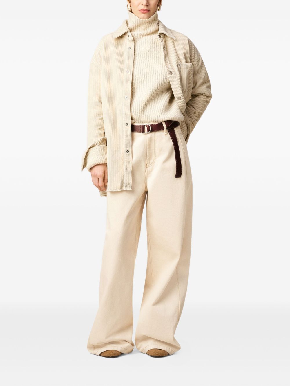 Ami Paris Jeans Beige Cottn