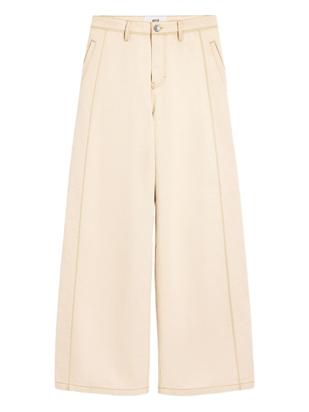 Ami Paris Jeans Beige Cottn