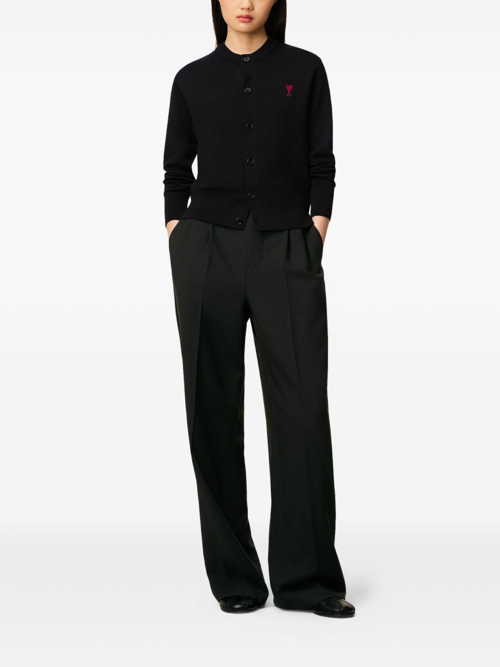 Ami Paris Sweaters Black Wool