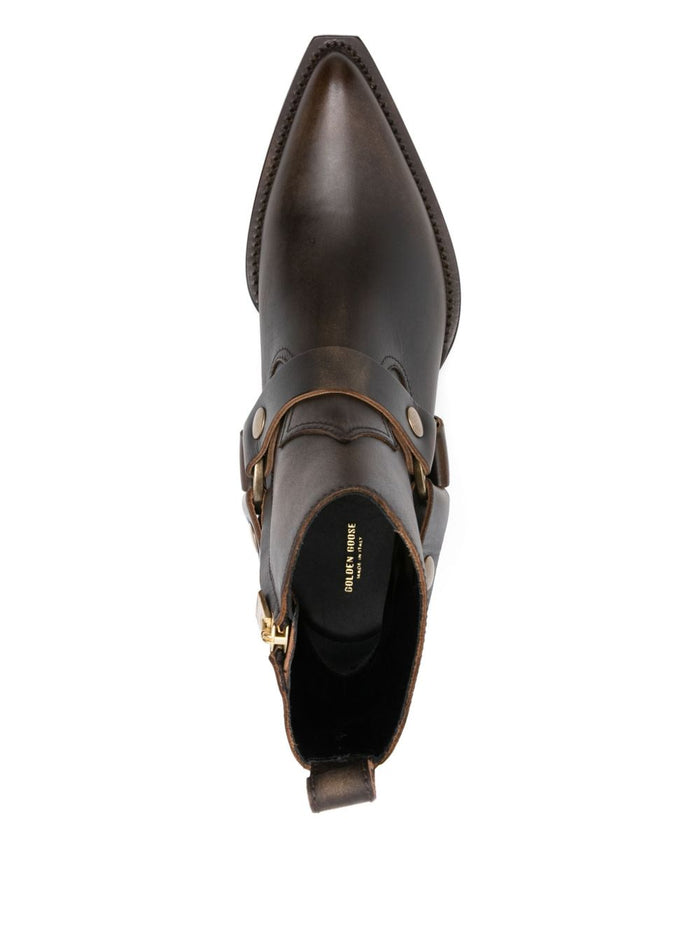 Golden Goose Boots Marrone Scuro Lining: Calf Leather