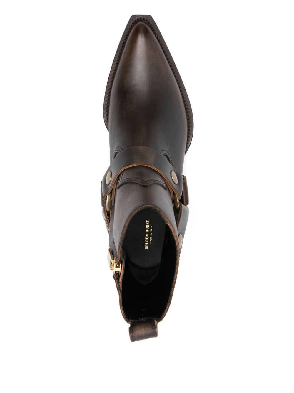 Golden Goose Boots Marrone Scuro Lining: Calf Leather