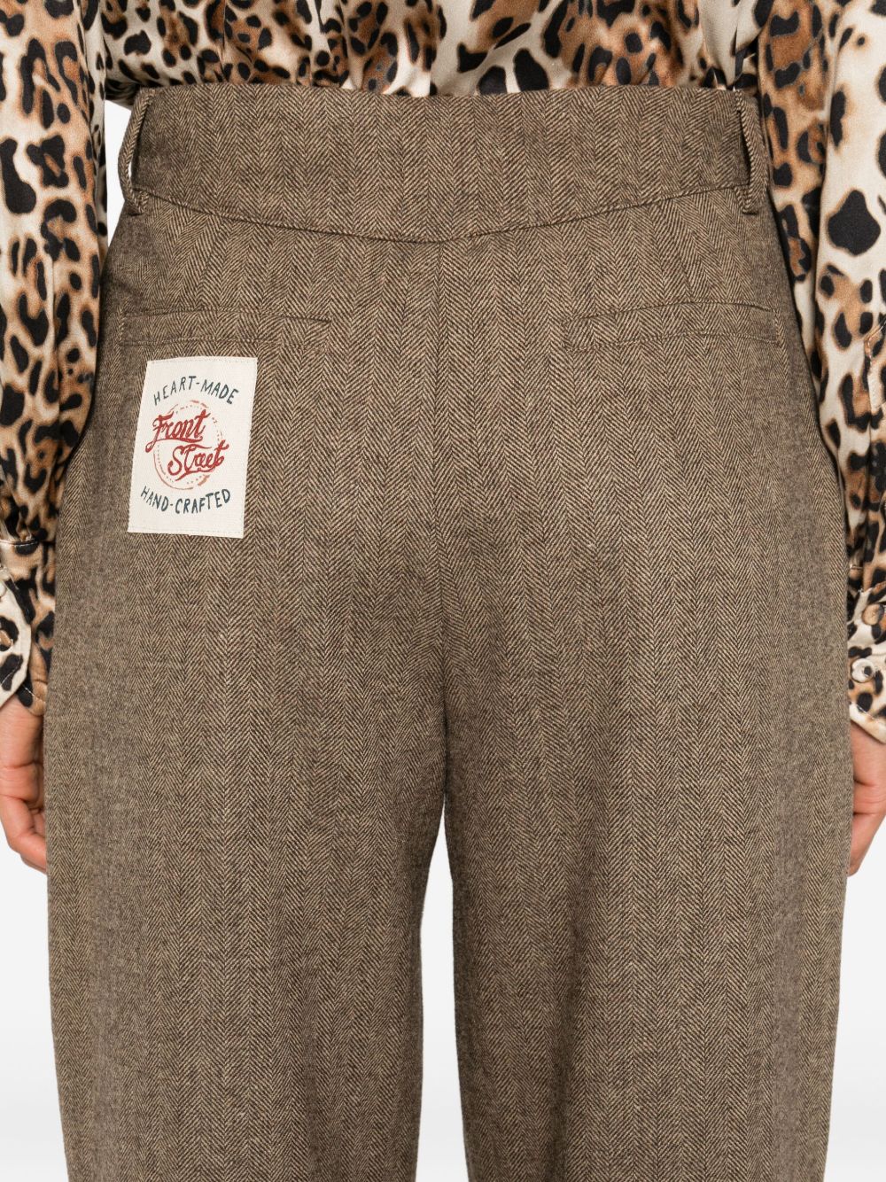 Front Street Trousers Green Outer: Polyester