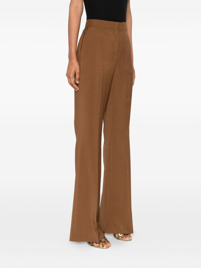 Fendi Trousers Leather Brown Lining: Silk