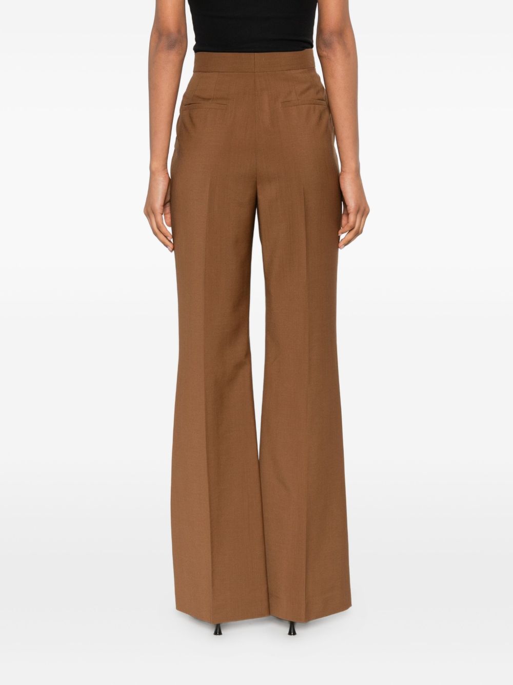 Fendi Trousers Leather Brown Lining: Silk