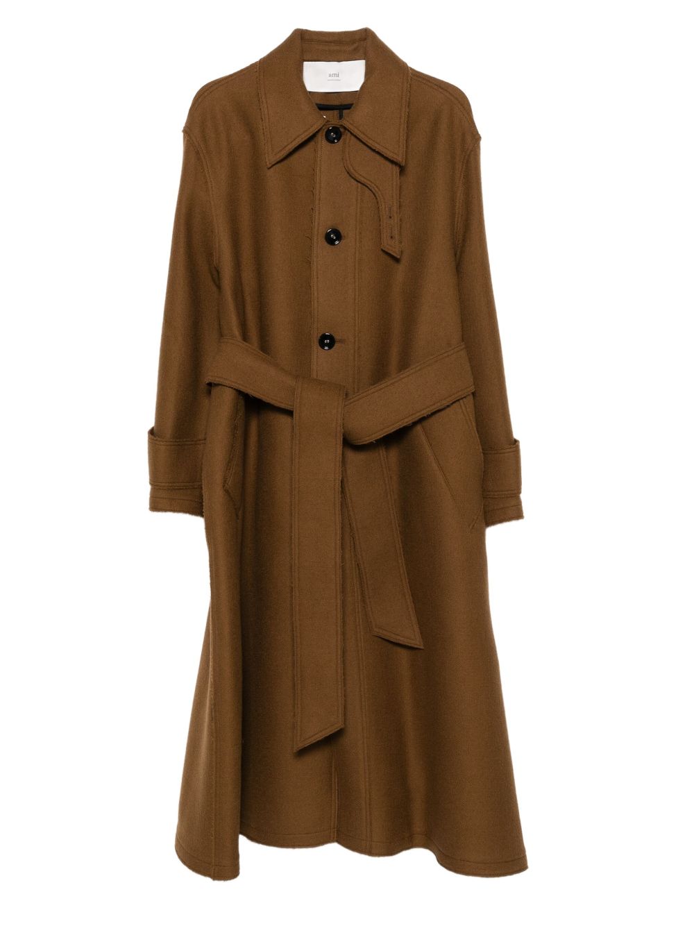 Ami Paris Coats Brown Fabric