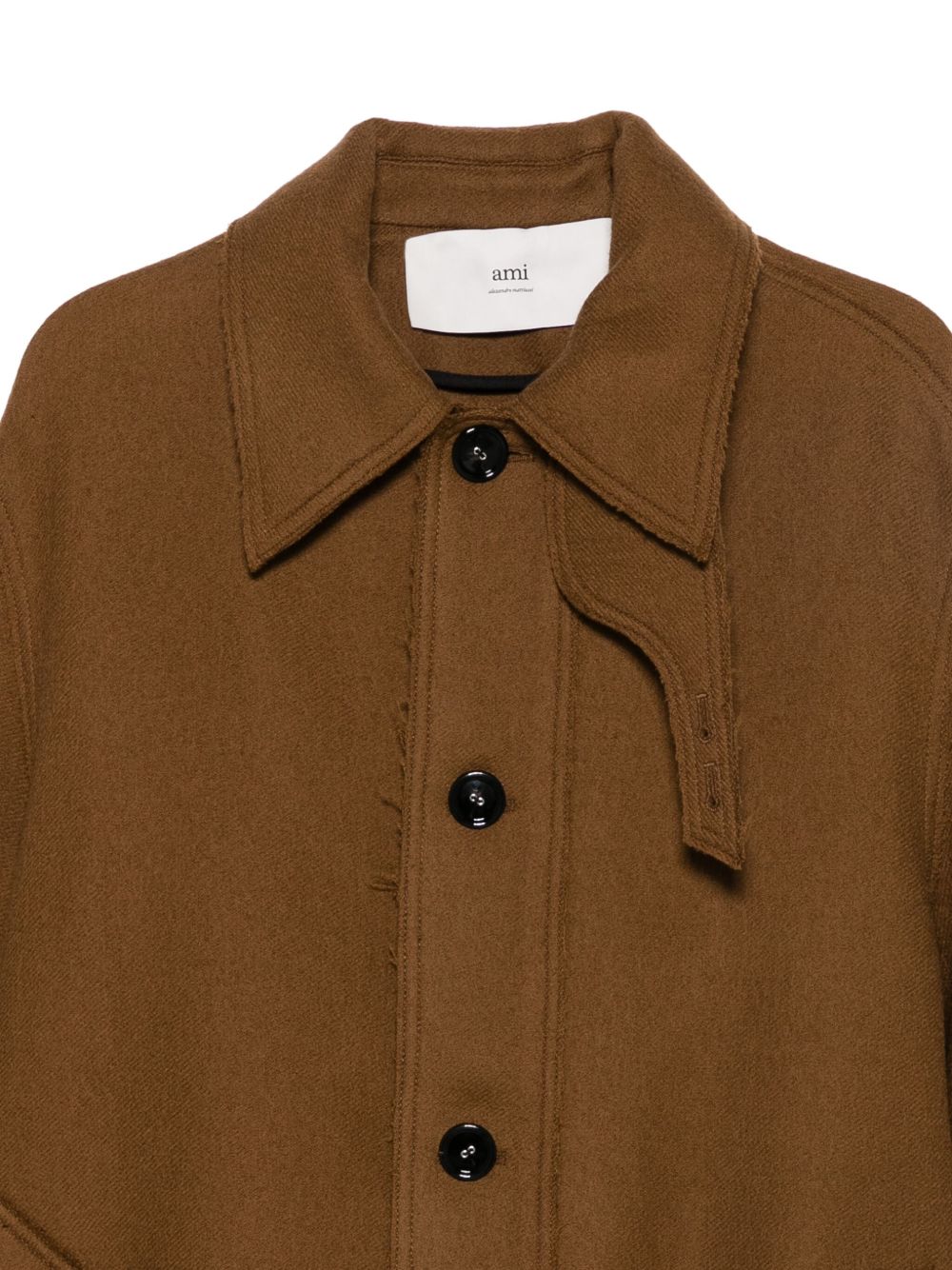 Ami Paris Coats Brown Fabric