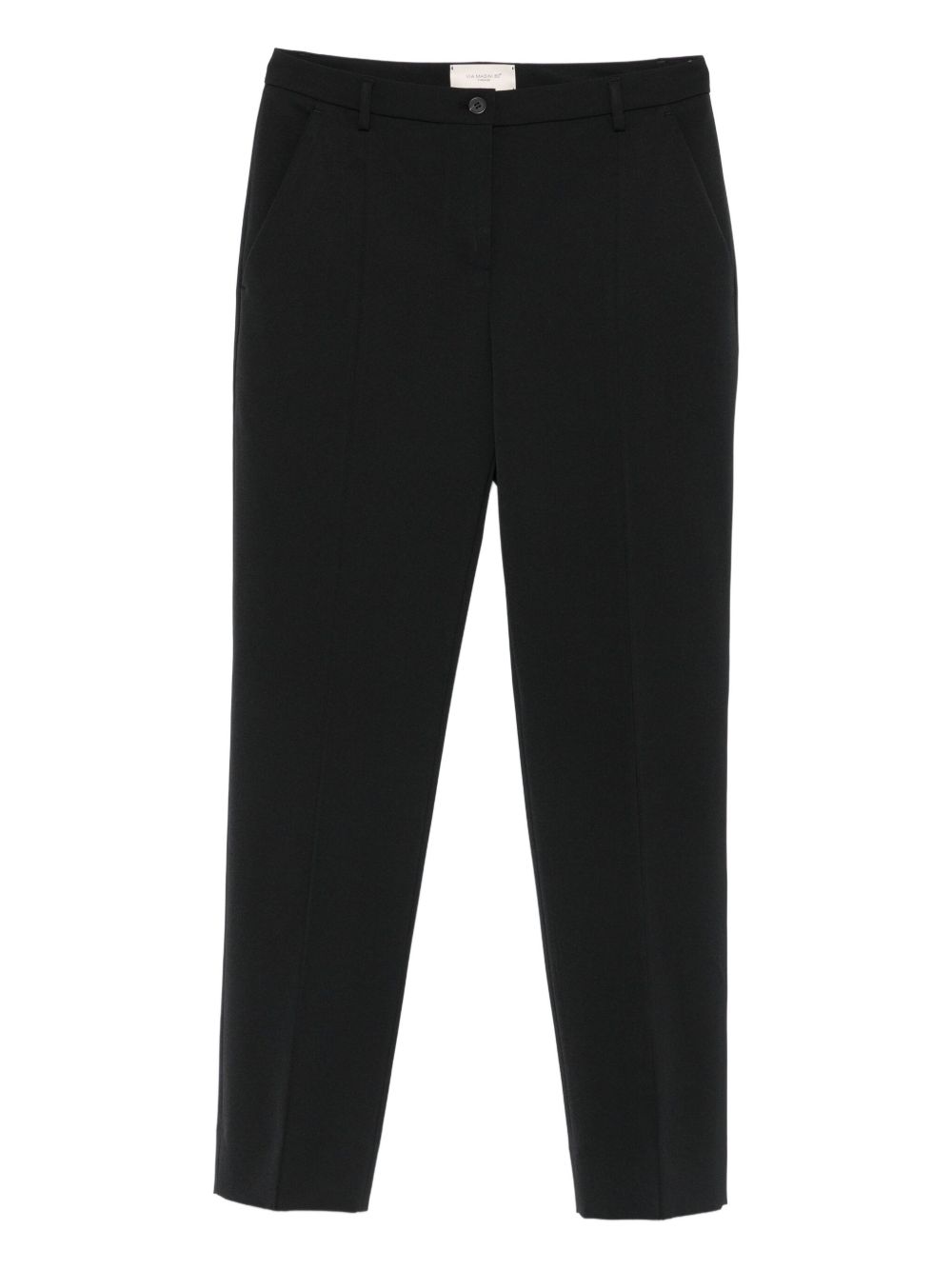 Via Masini 80 Trousers Black Polyester