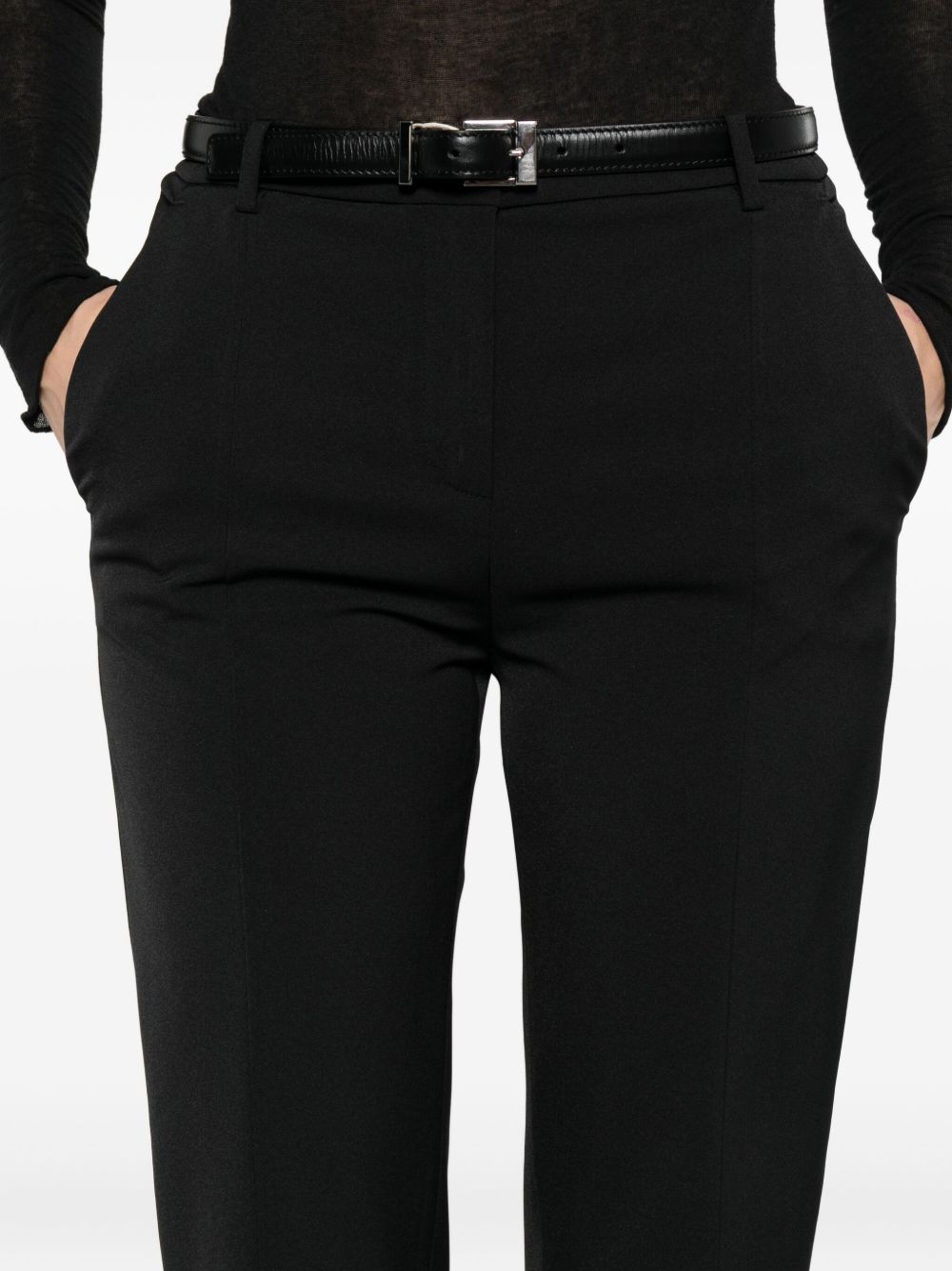 Via Masini 80 Trousers Black Polyester