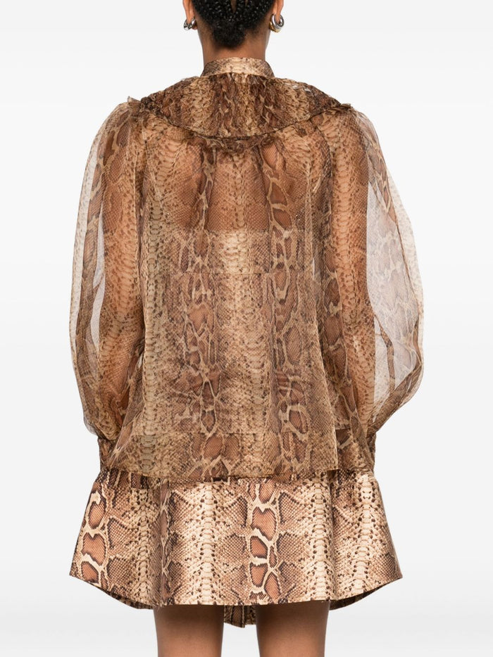 Zimmermann Shirts Brown Silk