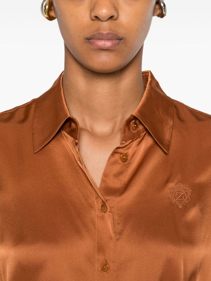 Zimmermann Shirts Brown Silk