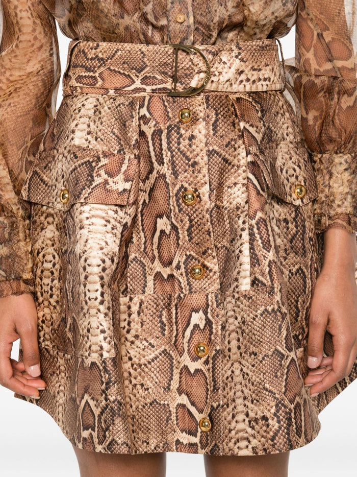 Zimmermann Skirts Brown Silk Cotton
