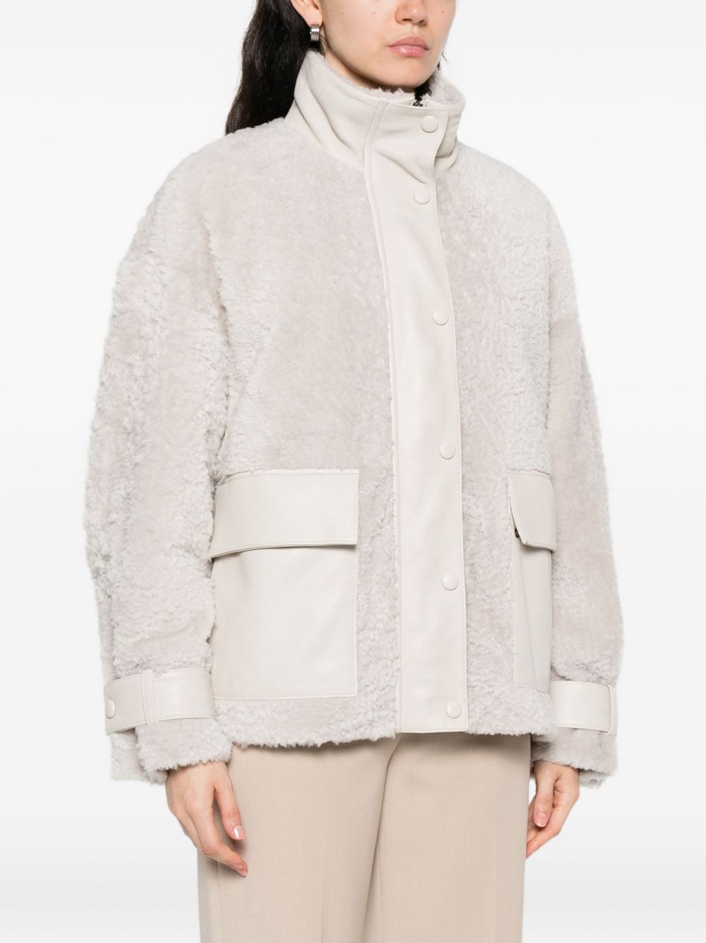 Emporio Armani Jackets Avorio Lamb Skin