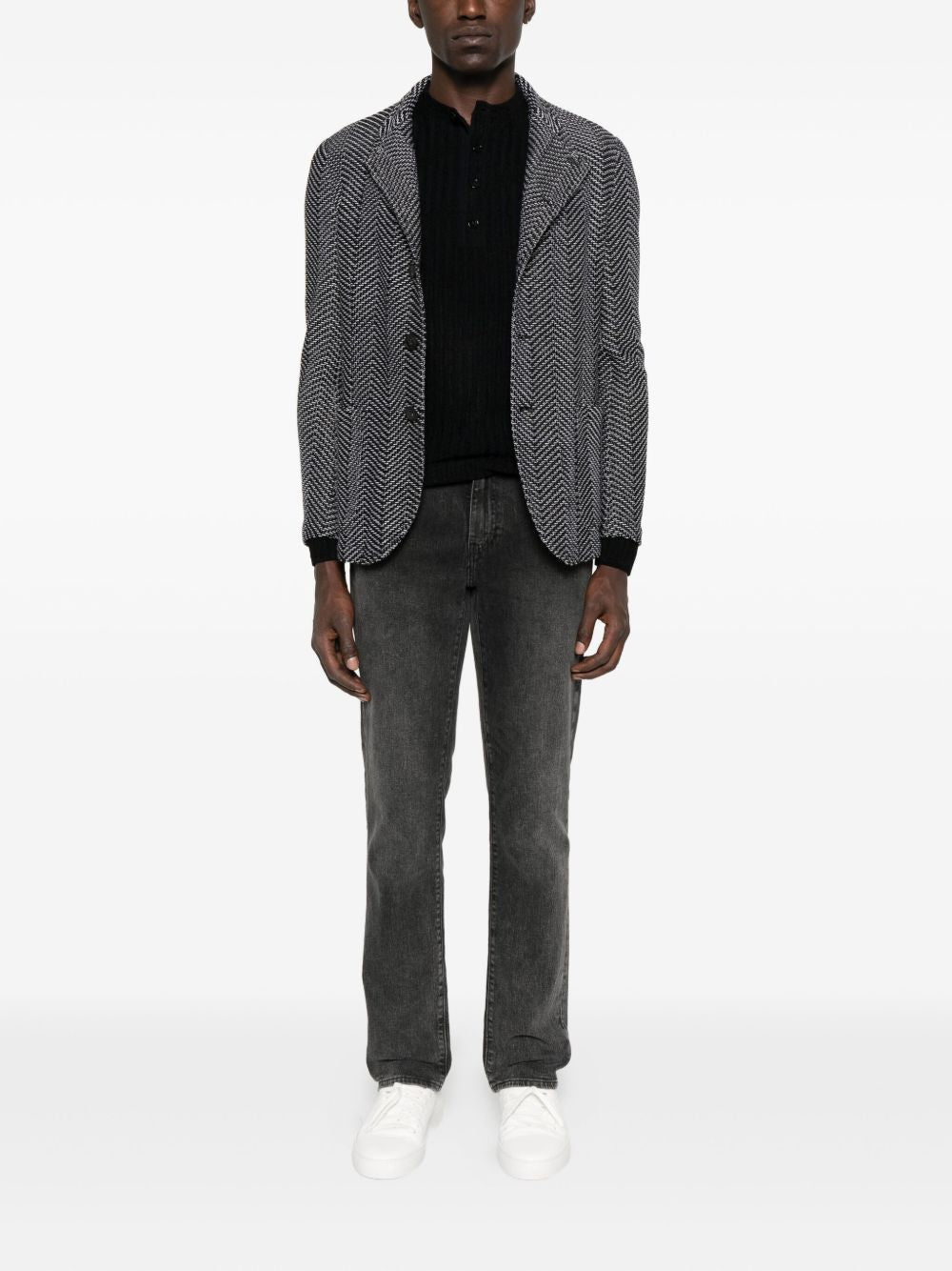 Emporio Armani Sweaters Blu Virgin Wool