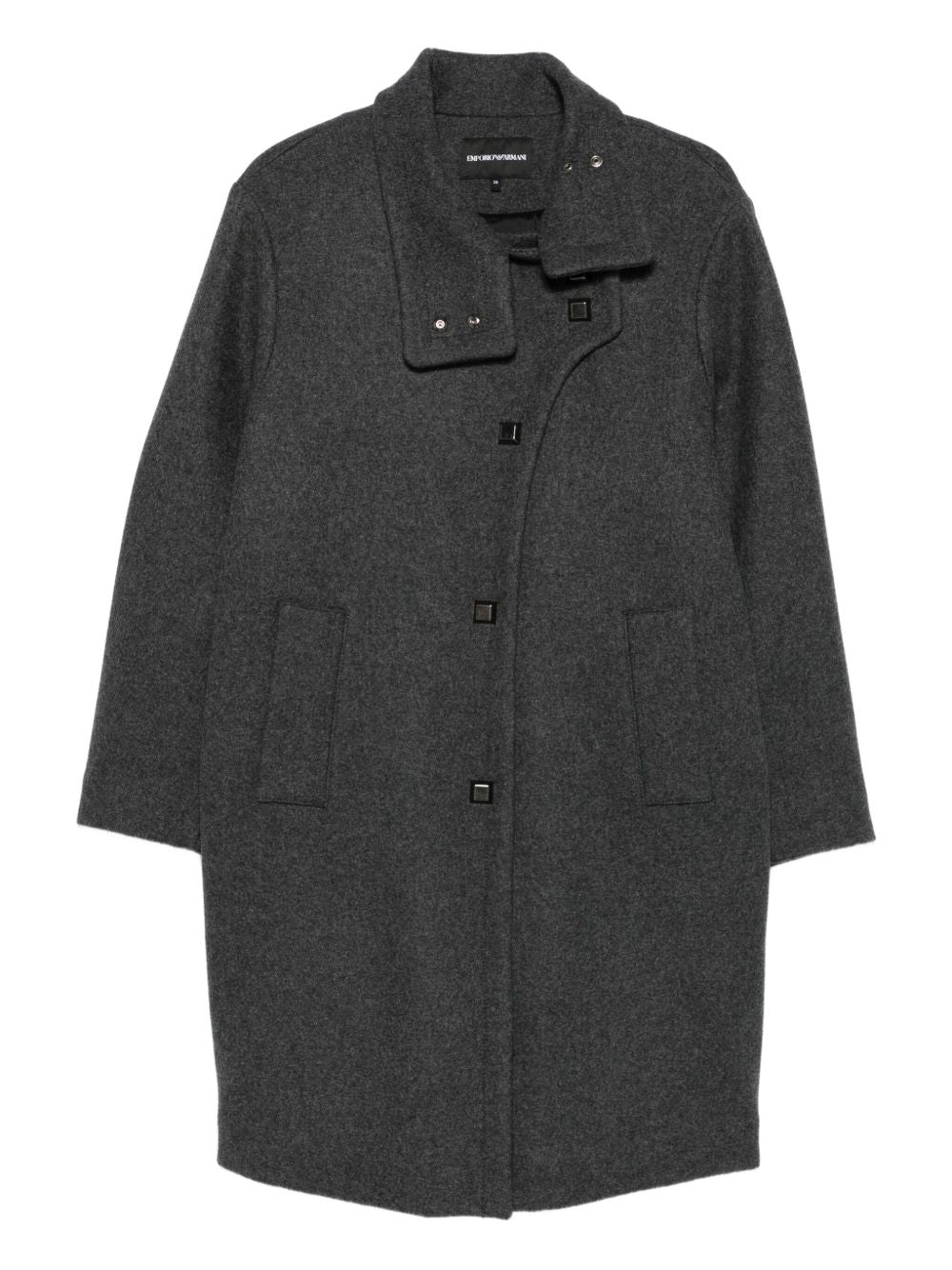 Emporio Armani Coats Grigio Scuro Wool