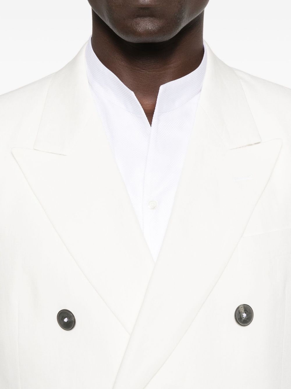 Emporio Armani Jackets Bianco Linen/flax