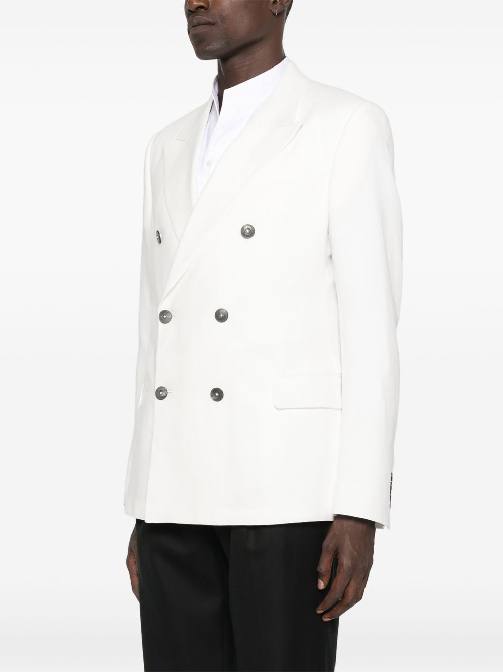 Emporio Armani Jackets Bianco Linen/flax