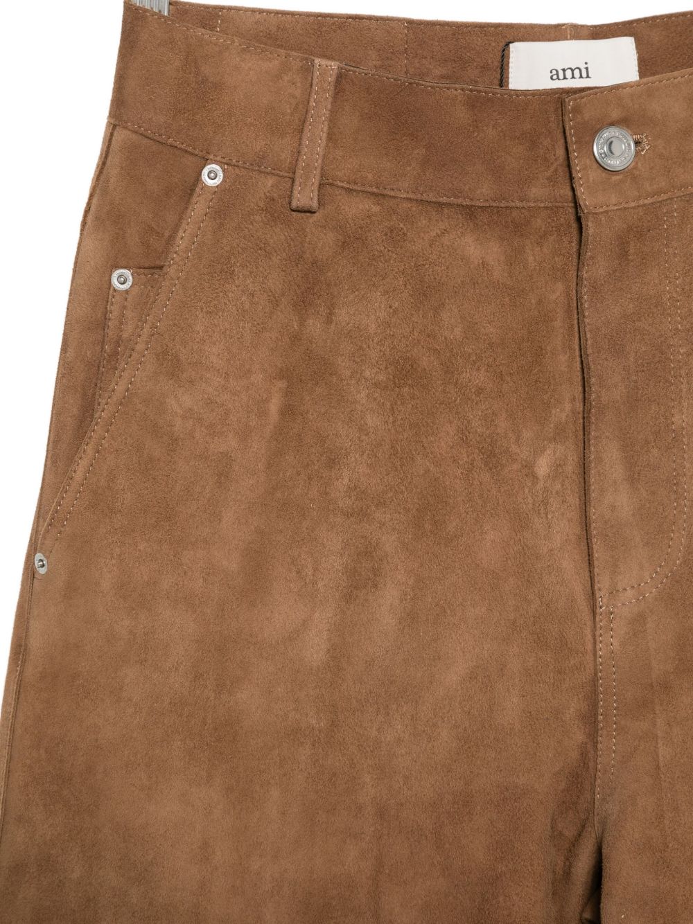 Ami Paris Trousers Brown Outer: Goat Skin
