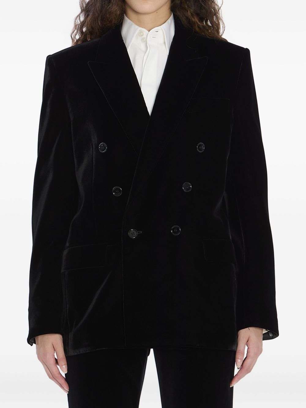 Saint Laurent Jackets Black Outer: Viscose