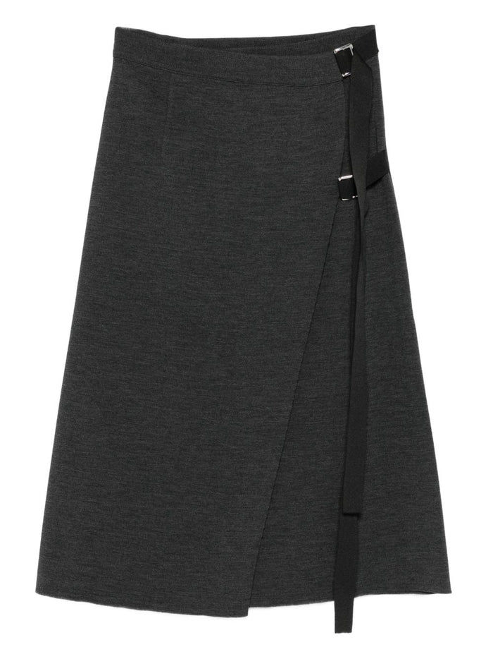 Mrz Skirts Grey Virgin Wool