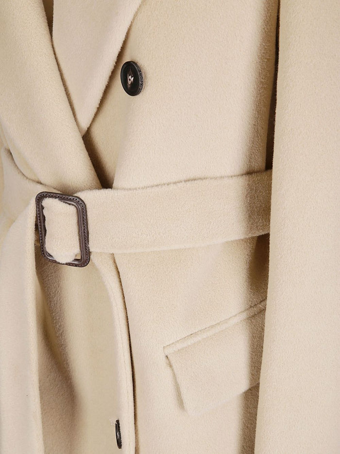 Tagliatore Coats Beige Angora