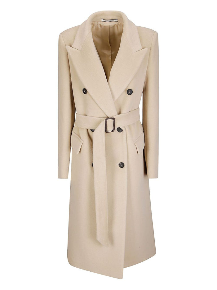 Tagliatore Coats Beige Angora