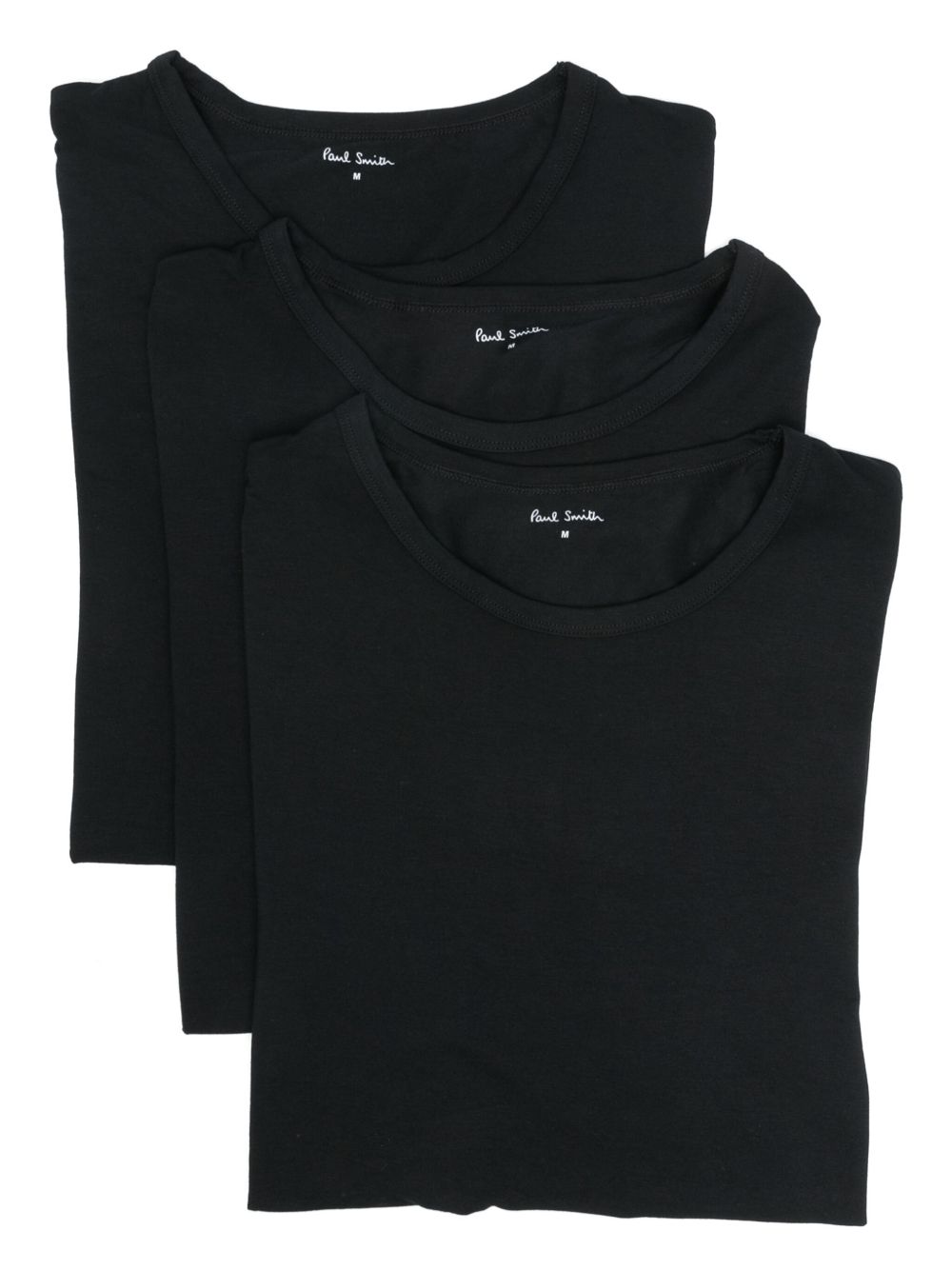 Paul Smith T-Shirts And Polos Nero Modal Elastane