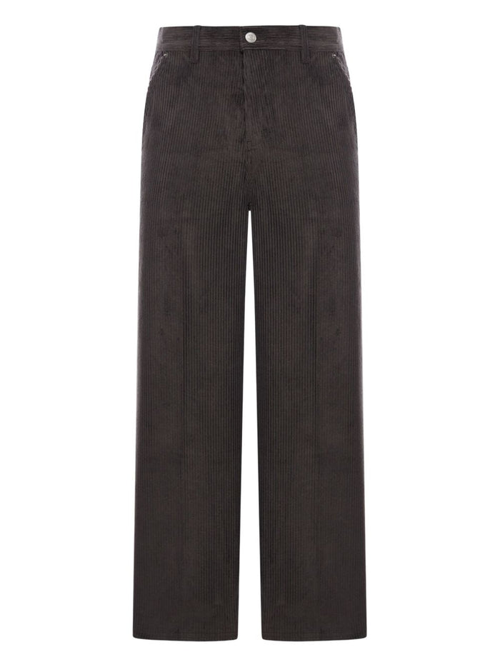 Ami Paris Trousers Grey Cotton