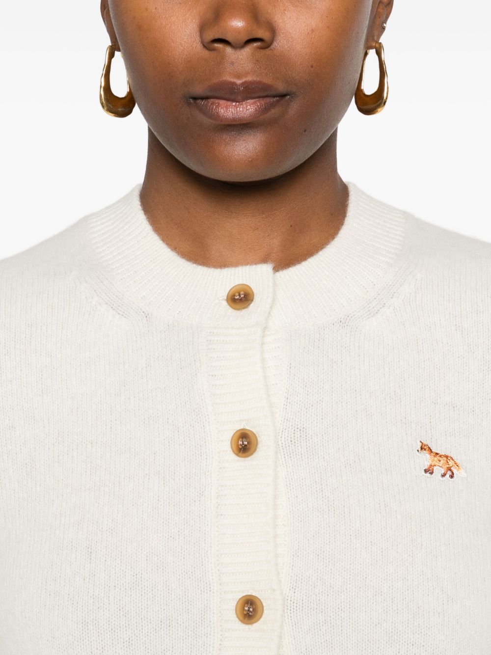 Maison Kitsune Sweaters Beige Wool
