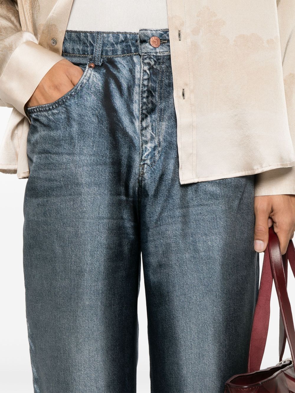 Pierre Louis Mascia Trousers Blue Silk