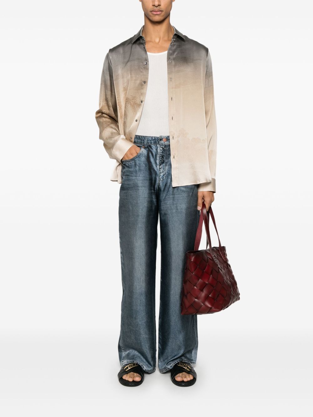 Pierre Louis Mascia Trousers Blue Silk