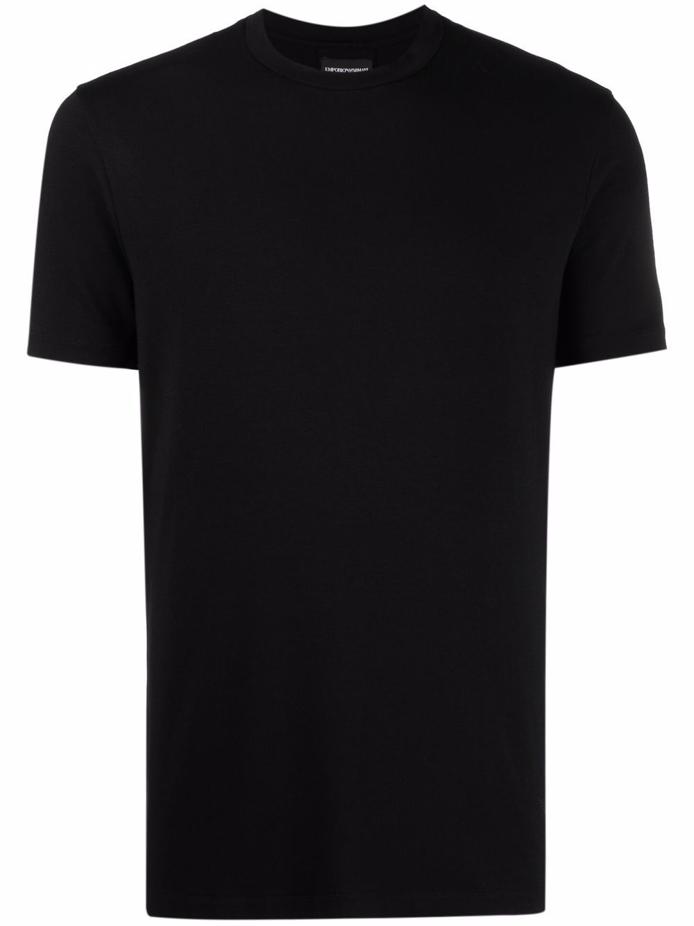 Emporio Armani T-Shirts And Polos Nero Viscose Elastane